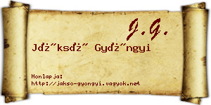 Jáksó Gyöngyi névjegykártya
