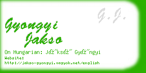 gyongyi jakso business card